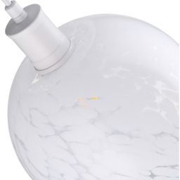 Happy Homewares Opal White Snowflake Glass Pendant Shade - Size: 17 x 20 x 20cm - Wilko - thumbnail 6
