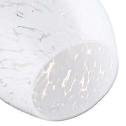 Happy Homewares Opal White Snowflake Glass Pendant Shade - Size: 17 x 20 x 20cm - Wilko - thumbnail 5