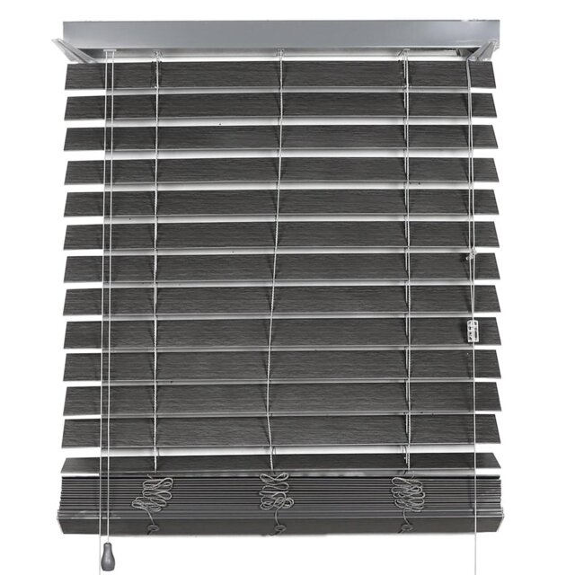Ashwood Venetian Blind Dark Grey Oak 180cm - Wilko - image 1