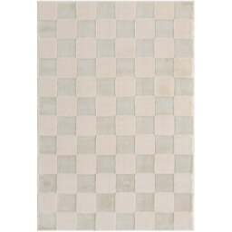 Desire Rugs Vellure Cream Metallic Sheen Grid Design Rug 60 x 220cm - Size: 220 x 60 x 1.1cm - Wilko - thumbnail 1