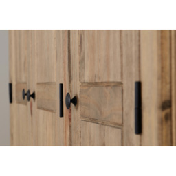 Seconique Panama 3 Door Natural Wax Wardrobe - Brown - Wilko - thumbnail 6
