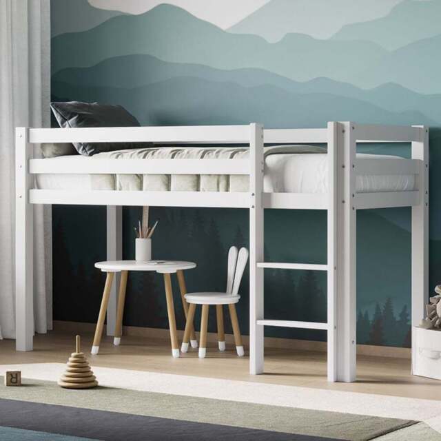 Flair Elara White Shorty Wooden Mid Sleeper - Wilko - image 1