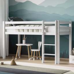 Flair Elara White Shorty Wooden Mid Sleeper - Wilko - thumbnail 1