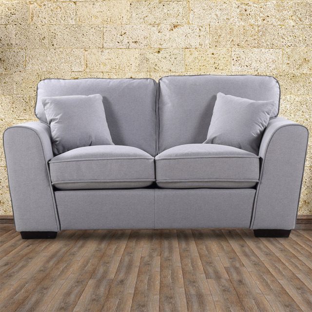 Chelsea 2 Seater Light Grey Fabric Sofa - Artemis Home - Wilko - image 1