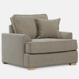 Alba City Fossil Fabric Armchair - Size: Single - Brown - Wilko - thumbnail 3