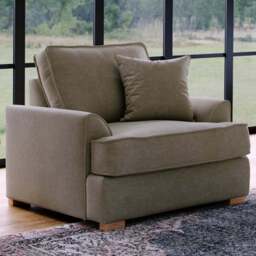 Alba City Fossil Fabric Armchair - Size: Single - Brown - Wilko - thumbnail 1