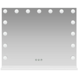 vidaXL LED White Vanity Mirror 58 x 10 x 47cm - Size: 47 x 58 x 10cm - Wilko - thumbnail 5
