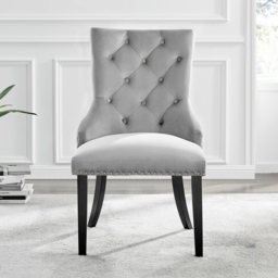 Furniturebox Arona Kensington 6 Seater Round Dining Set Grey and Black - Wilko - thumbnail 4
