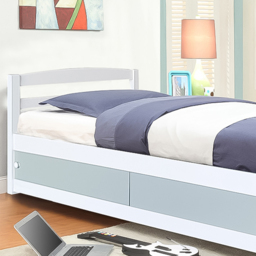 Brooklyn Single Grey Wooden Storage Bed Frame - Wilko - thumbnail 3