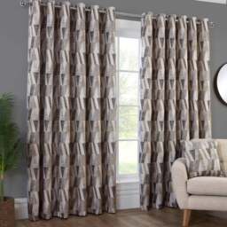Indiana Geo Jacquard Curtain - Multicolour/168cm/229cm - Divante Finest - Wilko