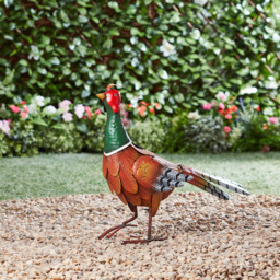 Garden Gear Metal Pheasant Garden Ornament - Size: 43 x 52 x 17cm - Multi - Wilko - thumbnail 5