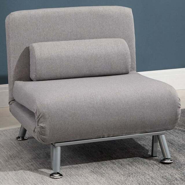 Portland Single Seater Grey Foldable Sofa Bed - Wilko - image 1