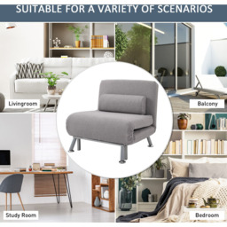 Portland Single Seater Grey Foldable Sofa Bed - Wilko - thumbnail 7