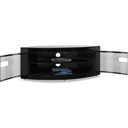 Centurion Supports Pangea 2 Door 2 Shelf Gloss Black TV Cabinet - Size: 45 x 118 x 45cm - Wilko - thumbnail 6