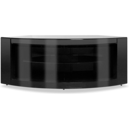 Centurion Supports Pangea 2 Door 2 Shelf Gloss Black TV Cabinet - Size: 45 x 118 x 45cm - Wilko - thumbnail 3