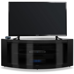 Centurion Supports Pangea 2 Door 2 Shelf Gloss Black TV Cabinet - Size: 45 x 118 x 45cm - Wilko - thumbnail 7