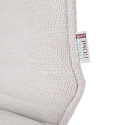 Living and Home White Chenille Swivel and Adjustable High Back Retro Office Chair - Size: 106 x 69 x 51cm - Wilko - thumbnail 7