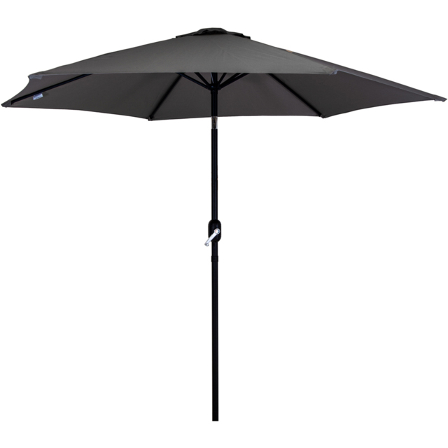 Charles Bentley Grey Metal Crank and Tilt Parasol 2.7m - Wilko - image 1