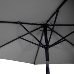 Charles Bentley Grey Metal Crank and Tilt Parasol 2.7m - Wilko - thumbnail 5