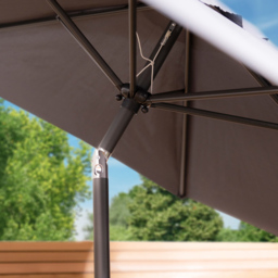 Charles Bentley Grey Metal Crank and Tilt Parasol 2.7m - Wilko - thumbnail 6