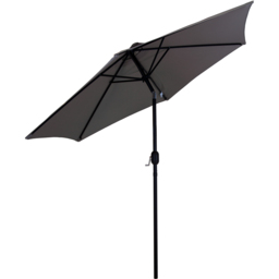 Charles Bentley Grey Metal Crank and Tilt Parasol 2.7m - Wilko - thumbnail 4