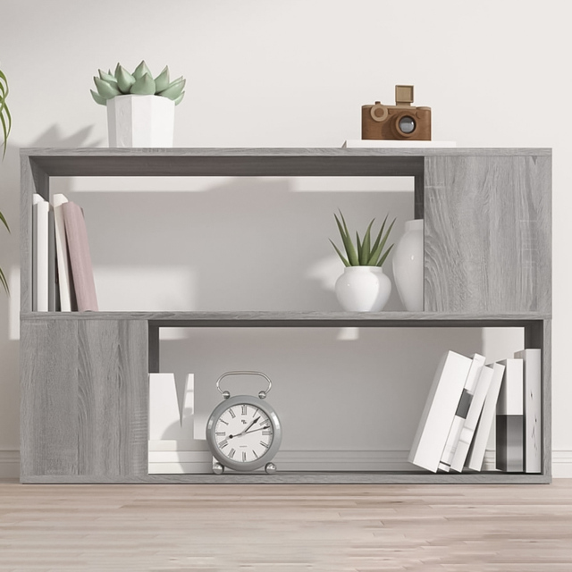 vidaXL 2 Shelf Grey Sonoma Oak Bookcase - Size: 63 x 100 x 24cm - Wilko - image 1