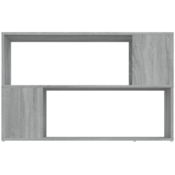 vidaXL 2 Shelf Grey Sonoma Oak Bookcase - Size: 63 x 100 x 24cm - Wilko - thumbnail 4