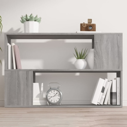vidaXL 2 Shelf Grey Sonoma Oak Bookcase - Size: 63 x 100 x 24cm - Wilko - thumbnail 1