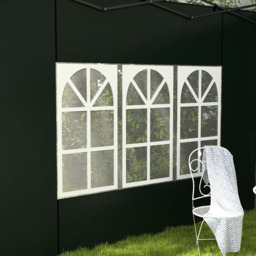 Outsunny 2 x 3m Green Gazebo Replacement Side Panel with Window 2 Pack - Size: 40 x 15 x 8cm - Wilko - thumbnail 4