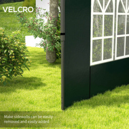 Outsunny 2 x 3m Green Gazebo Replacement Side Panel with Window 2 Pack - Size: 40 x 15 x 8cm - Wilko - thumbnail 6