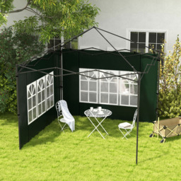 Outsunny 2 x 3m Green Gazebo Replacement Side Panel with Window 2 Pack - Size: 40 x 15 x 8cm - Wilko