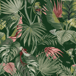 furn. Amazonia Tropical King Size Jade Duvet Set - Green - Wilko - thumbnail 7