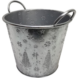 Silver Tree Planter Silver - Santa's Chalet - Wilko - thumbnail 3