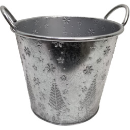 Silver Tree Planter Silver - Santa's Chalet - Wilko - thumbnail 1