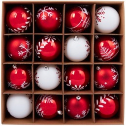 Set of 18 Santas Chalet BaublesRed - Santa's Chalet - Wilko - thumbnail 1