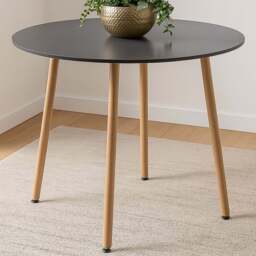 Kosy Koala 4 Seater Grey Wooden Round Dining Table - Wilko