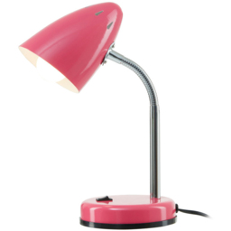 Premier Housewares Pink Gloss Desk Lamp - Size: 13 x 13 x 37cm - Wilko - thumbnail 4