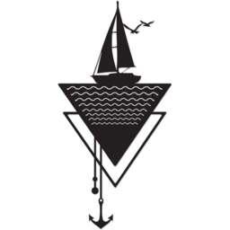 Decortie Black Minimalist Metal Modern Anchor Wall Art - Size: 64 x 32 x 0.3cm - Wilko