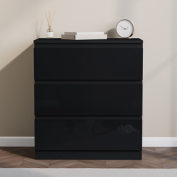 Vida Designs Glinton 3 Drawer Black Chest of Drawers - Wilko - thumbnail 4
