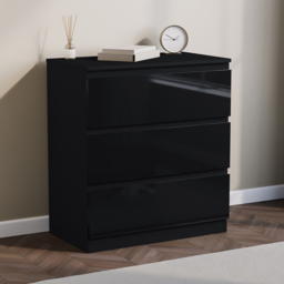 Vida Designs Glinton 3 Drawer Black Chest of Drawers - Wilko - thumbnail 6