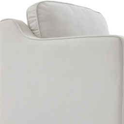 Living and Home Beige White Linen Sofa Chair - Size: Single - Wilko - thumbnail 6