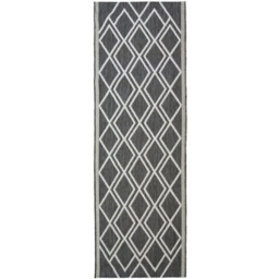 Homemaker County Diamonds Silver Rug 67 x 200cm - Wilko