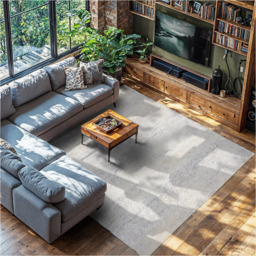 tectake Dalia Non Slip Washable Rug 340 x 240 x 0.6cm - Size: 0.6 x 240 x 340cm - Cream - Wilko - thumbnail 3
