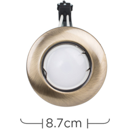 ValueLights Antique Brass Cool White LED Ceiling Downlight 10 Pack - Gold - Wilko - thumbnail 5