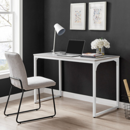 Furniturebox Cedric Desk Grey and White - Size: 120 x 60 x 75cm - Wilko - thumbnail 7