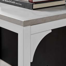 Furniturebox Cedric Desk Grey and White - Size: 120 x 60 x 75cm - Wilko - thumbnail 4