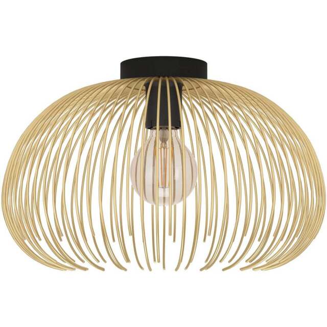 EGLO Venezuela Gold and Black Ceiling Light - Wilko - image 1