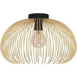 EGLO Venezuela Gold and Black Ceiling Light - Wilko - thumbnail 1