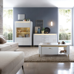 Furniture To Go Lazio 2 Door 4 Drawer Alpine White Sideboard - Wilko - thumbnail 5