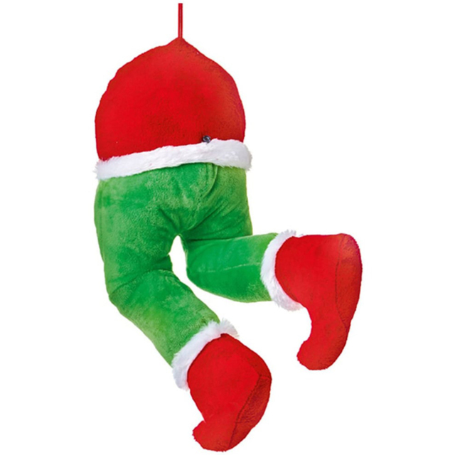 Samuel Alexander Animated Laughing Elf Hanging Christmas Decoration 32cm - Size: 32 x 18 x 18cm - Green - Wilko - image 1